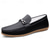 abordables Mocassins décontractés-Mocassins en similicuir rouge pour hommes, design élégant à enfiler avec semelle intérieure confortable et coussinée, idéal pour les week-ends décontractés et les voyages