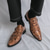 tanie Buty mnicha-brązowe buty typu monk strap z nadrukiem węża dla mężczyzn – klasyczne buty formalne z nowoczesnym akcentem, idealne do pracy lub na wieczór