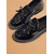 voordelige Damesinstappers &amp; loafers-Dames bordeauxrode lakleren loafers met kwastje en strik, vintage platte schoenen voor casual dates en dagelijks gebruik