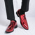 baratos Sapatos Oxford-sapatos masculinos de couro envernizado verde com cadarço – sapatos formais brilhantes com acabamento polido, ideais para casamentos e celebrações noturnas