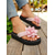 abordables Sandales de Vacances-Tongs à fleurs beiges pour femmes avec semelle coussinée, sandales de plage décontractées pour les vacances d&#039;été et la détente au bord de la piscine