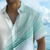 cheap Geometric Pattern-Men&#039;s Gradient Waves Marble Shirt Summer Shirt Button Up Shirt Short Sleeve Fashion Casual Outdoor Vacation Dailywear Summer Spring Turndown 3D Print Collared Shirts Front One Pocket White Blue Khaki