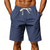 cheap Classic-Men's Shorts Linen Shorts Summer Shorts Beach Shorts Drawstring Pocket Elastic Waist Stripes Comfort Breathable Short Beach Vacation Holiday Hawaiian Boho Black Navy Blue