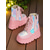voordelige Mode laarzen-Roze platform combat boots voor dames, holografische veterschoenen met dikke hak en rits aan de zijkant, gedurfde streetstyle voor uitgaansgelegenheden en feestoutfits