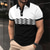 cheap Men&#039;s Printed Polo-Men&#039;s Polo Button Up Polos Casual Sports Lapel Short Sleeve Fashion Basic Plaid Color Block Buttons Summer Spring Black Black White Polo