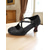 cheap 1950s-Women&#039;s Brown Oxford-Style Mid Heel Pumps with Cross Straps – 1950s Vintage Brogue Mary Jane Shoes for Office, Retro Parties, and Daily Wear