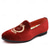 abordables Mocassins-Mocassins en velours bordeaux pour homme avec écusson brodé – chaussures de soirée à enfiler pour mariages, banquets et occasions festives