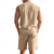 cheap Men&#039;s Tee Sets-Men&#039;s T-shirt Suits 2 Pieces Outfits Tee &amp; Shorts Sleeveless Lapel Summer Plain Fashion Casual 2 Piece Vacation Daily Wear Going out Black White Yellow Top Tee for Men