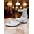 cheap Cocktail-Women&#039;s Purple Satin Block Heel Sandals - Crystal Embellished Ankle Strap Evening Shoes for Elegant Banquets and Cocktail Parties