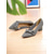 cheap Block Heels-Women&#039;s Green Knit Bow Block Heels – Breathable Flyknit Fabric, Lightweight &amp; Comfortable Mid Heels for Commuting, Office and Daily Wear