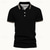 cheap Men&#039;s Printed Polo-Men&#039;s Polo Button Up Polos Casual Sports Lapel Short Sleeve Fashion Basic Stripes Patchwork Buttons Summer Spring Black Pink Wine Brown Polo
