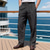 preiswerte Urlaub-Herren Leinenhosen Hose Sommerhose Strandhose Tasche Gerader Schnitt Gestreift Komfort Atmungsaktiv Urlaub Täglich Ferien Hawaiianisch Boho Schwarz Weiß