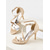 baratos Sandálias de salto-elegantes sapatos de casamento peep toe de cetim nude para mulheres - salto agulha confortável com tira no tornozelo, perfeitos para eventos noturnos
