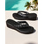 cheap Vacation Sandals-Women&#039;s Black Braided Flip Flop Sandals – Casual Summer Footwear for Beach, Poolside, and Daily Comfort