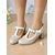 cheap 1950s-Women&#039;s Vintage 1950s T-Strap Mary Jane Heels – Pink and White Faux Leather Retro Pumps with Brogue Detailing for Parties, Daily Wear, and Costumes