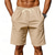 cheap Classic-Men's Shorts Linen Shorts Summer Shorts Beach Shorts Drawstring Pocket Elastic Waist Stripes Comfort Breathable Short Beach Vacation Holiday Hawaiian Boho Black Navy Blue