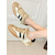 abordables Zapatillas de mujer-Zapatillas retro con cordones en amarillo y azul para mujer, zapatos casuales vintage para atuendos diarios y citas románticas