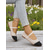 voordelige Platte damesschoenen-Tweekleurige gebreide ballerina's voor dames met bandje – ademende, casual Mary Jane-schoenen voor dagelijks gebruik, wandelen en lente-uitjes