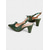 cheap 1950s-Women&#039;s 1950s Vintage Green Slingback Heels with Bow Detail – Pointed Toe Mid Heel Pumps for Office, Weddings, and Elegant Parties