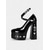 abordables Pour les femmes-Escarpins à plateforme gothiques pour femmes des années 1980 – Mary Janes épaisses en cuir verni noir avec pointes et détails de boucle pour Halloween, les fêtes et les soirées