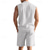 cheap Men&#039;s Tee Sets-Men&#039;s T-shirt Suits 2 Pieces Outfits Tee &amp; Shorts Sleeveless Lapel Summer Plain Fashion Casual 2 Piece Vacation Daily Wear Going out Black White Yellow Top Tee for Men