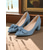 cheap 1950s-Women&#039;s Light Blue Bow Block Heel Pumps – 1950s Vintage Pointed Toe Denim Fabric Heels for Office, Weddings, and Daily Wear