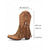 cheap Cowboy &amp; Western Boots-Women&#039;s Western Fringe Cowboy Boots - Tan Faux Suede Star Studded Mid-Calf Boots with Buckle for Rodeo, Country Concerts or Fall Festivals