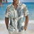 cheap Tropical Plants-Men&#039;s Palm Leaf Tropical Plants Summer Hawaiian Shirt Button Up Shirt Aloha Shirt Short Sleeve Hawaiian Holiday Beach Wear Summer Spring Turndown 3D Print Collared Shirts Front One Pocket Light Green