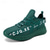 preiswerte Herren Laufschuhe-Grüne Herren-Laufschuhe mit auffälligem Schriftzug – bequem, leicht, ideal zum Laufen, fürs Fitnessstudio und für einen aktiven Lebensstil.