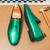 abordables Mocasines-Mocasines metálicos dorados brillantes para hombre: zapatos de vestir de piel sintética de moda para fiestas, recepciones de boda, presentaciones en el escenario, noches de graduación y eventos en clubes nocturnos.