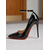 voordelige Klassieke Pumps-Zwarte leren stilettohakken voor dames met enkelbandje - sexy puntige hakken voor het nachtleven, feesten en clubwear