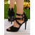 cheap Nightlife Party-Women&#039;s Red Strappy Stiletto Heels with Peep Toe and Double Buckle - Bold Suede Party Sandals for Nightlife, Clubbing and Evening Events