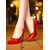 cheap Nightlife Party-Women&#039;s Red Patent Leather Stiletto Heels, Shiny Pointed Toe Slip-On Pumps for Nightlife, Clubbing and Evening Parties