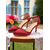 cheap 1950s-Women&#039;s Green Satin Pointed Toe High Heels with Ankle Strap - 1950s Elegant Classic Style Stiletto Shoes for Weddings,Formal Events, and Evening Parties