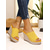 cheap Wedge Sandals-Women's Yellow Crochet Wedge Slide Sandals – Summer Open-Toe Espadrille Platform Shoes for Beach Vacations, Casual Outings, and Resort Wear