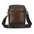cheap Men&#039;s Bags-Men’s Brown Leather Crossbody Bag with Multiple Zipper Pockets and Adjustable Strap, Vintage Small Shoulder Bag for Travel, Work and Daily Use