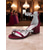 cheap Cocktail-Women&#039;s Purple Satin Block Heel Sandals - Crystal Embellished Ankle Strap Evening Shoes for Elegant Banquets and Cocktail Parties