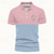 cheap Men&#039;s Printed Polo-Men&#039;s Polo Button Up Polos Casual Sports Lapel Short Sleeve Fashion Basic Color Block Buttons Summer Spring Light Pink Pink Blue Vivid Pink Light Sky Blue Polo