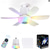cheap Ceiling Fan Lights-1pc Modern Ceiling Fan Chandelier Smart Remote Control, E27 Screw Base - Easy Install, Strong Wind for Living Room, Bedroom, Study, Kitchen, Workshop, Ceiling Fan
