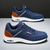 abordables Baskets Décontractées-Baskets à coussin d'air marron et bleu marine pour homme – Chaussures de sport légères et respirantes avec absorption des chocs pour la marche quotidienne, les entraînements en salle de sport et les déplacements urbains