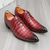 economico Scarpe Derby-Scarpe eleganti da uomo in similpelle con motivo coccodrillo rosso – scarpe oxford business lucide e alla moda per eventi formali, feste serali, occasioni eleganti e look professionali