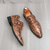 tanie Buty mnicha-brązowe buty typu monk strap z nadrukiem węża dla mężczyzn – klasyczne buty formalne z nowoczesnym akcentem, idealne do pracy lub na wieczór