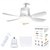 cheap Ceiling Fan Lights-1pc Modern Ceiling Fan Chandelier Smart Remote Control, E27 Screw Base - Easy Install, Strong Wind for Living Room, Bedroom, Study, Kitchen, Workshop, Ceiling Fan