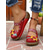 cheap Women's Clogs &amp; Mules-Women's Purple Floral Leather Slip-On Clogs with 3D Flower Appliqué – Vintage Bohemian Comfort Shoes for Casual Wear, Gardening, and Travel