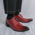 economico Scarpe Derby-Scarpe eleganti da uomo in similpelle con motivo coccodrillo rosso – scarpe oxford business lucide e alla moda per eventi formali, feste serali, occasioni eleganti e look professionali