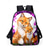 abordables Sacs à dos pour Enfants et Adolescents-Ensemble sac à dos renard pour écolières, 3 pièces, comprenant un sac à goûter et une trousse, un adorable sac à dos animal de la forêt pour la rentrée et le quotidien.