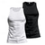 cheap Tank Tops-Men&#039;s Tank Top Vest Top Undershirt Sleeveless Shirt Sleeveless Crew Neck Summer Plain Fashion Designer Basic 2 Piece Vacation Street Going out Black White Black+White Top Tee for Men