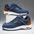 abordables Baskets Décontractées-Baskets à coussin d'air marron et bleu marine pour homme – Chaussures de sport légères et respirantes avec absorption des chocs pour la marche quotidienne, les entraînements en salle de sport et les déplacements urbains