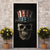 cheap Halloween Door Covers-Halloween Skull Door Decorations Door Covers 4th of July Patriotic Independence Day Backdrop Indoor/Outdoor Door Banner for Front Door Farmhouse