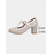 cheap 1950s-Women&#039;s Vintage 1950s T-Strap Mary Jane Heels – Pink and White Faux Leather Retro Pumps with Brogue Detailing for Parties, Daily Wear, and Costumes